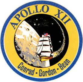 Patch der Apollo-12-Mission mit Kommandant Charles Conrad